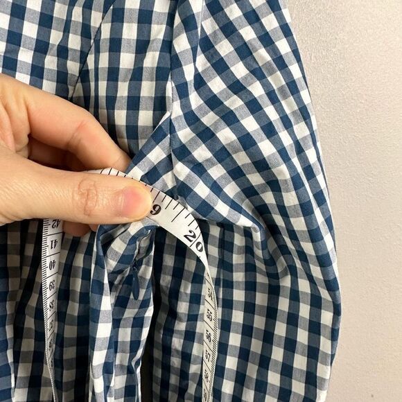 Universal Standard for J. Crew gingham plaid tie sleeve tunic top - Picture 11 of 11